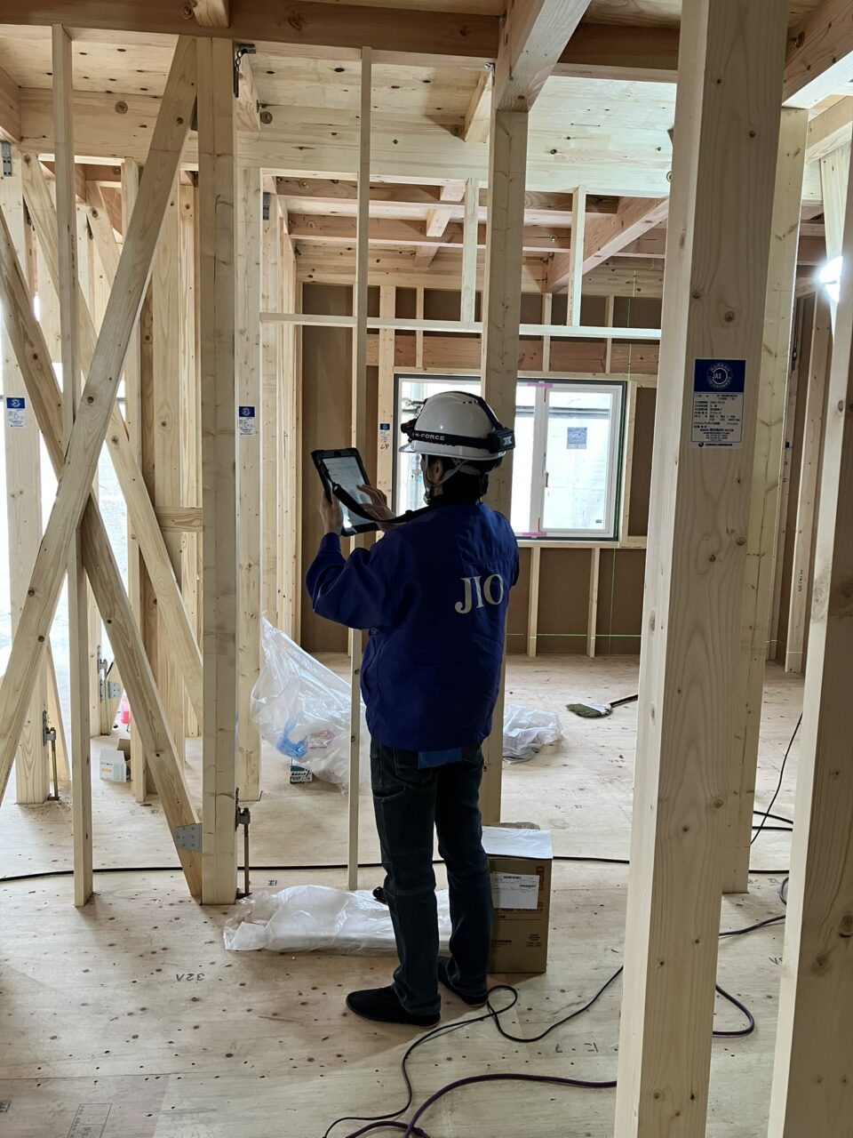 茅ヶ崎市I様邸で躯体検査・防水検査を行いました